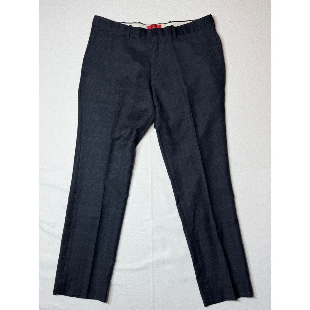 RED Saks Fifth Avenue‎ Men's Plaid Wool Dress Pants Trousers 38x30 (actual)